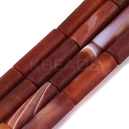 Natural Banded Agate Beads Strands G-Q606-23G-1