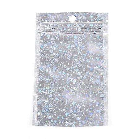 Glitter Holographic Star Plastic Packaging Yin-yang Resealable Bags OPP-N002-02E-1