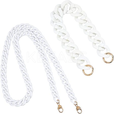 2Pcs Acrylic Curb Chain Bag Strap FIND-WR0002-18-1