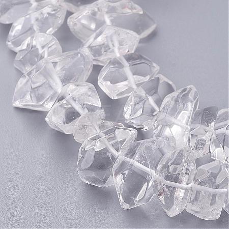 Natural Quartz Crystal Beads Strands G-F336-01-1