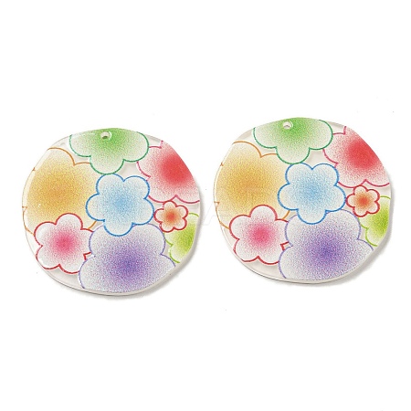 Opaque Acrylic Pendants BACR-D002-12B-1