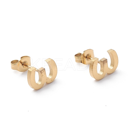 Ion Plating(IP) 304 Stainless Steel Stud Earrings STAS-Z028-A-09G-1