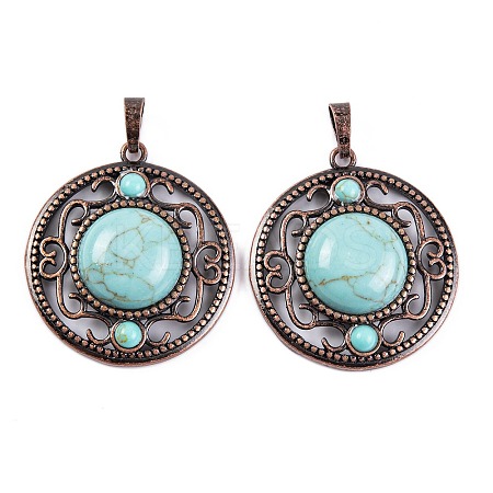 Synthetic Turquoise Pendants G-Q158-03-05-1