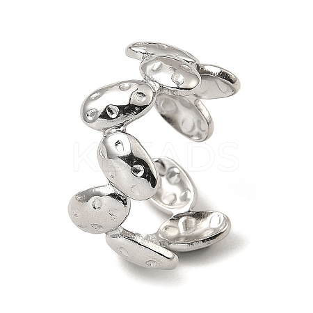 Non-Tarnish 304 Stainless Steel Open Cuff Rings RJEW-Z018-29P-1
