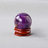 Natural Amethyst Ball Display Decorations G-PW0007-007F-1