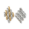 304 Stainless Steel Two Tone Stud Earrings for Women STAS-Z117-03GP-4