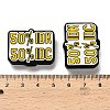 Word 50% IDK 50% IDC Food Grade Eco-Friendly Silicone Focal Beads SIL-I007-07-3