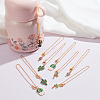 10Pcs 5 Style Alloy Enamel Wine Glass Charms HJEW-AB00063-4