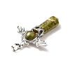 Natural Unakite Pendants G-B033-01P-16-4