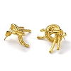 Ion Plating(IP) 304 Stainless Steel Knot Stud Earrings for Women EJEW-K244-04G-1