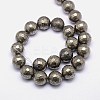 Natural Pyrite Beads Strands G-L031-14mm-03-3