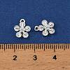 Brass Micro Pave Cubic Zirconia Charms KK-C155-04S-01-4