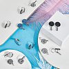 80Pcs 304 Stainless Steel Leverback Earring Findings STAS-SC0006-70-4