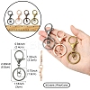 8Pcs 4 Colors Iron Alloy Lobster Claw Clasp Keychain KEYC-FS0001-06A-4