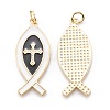 Real 18K Gold Plated Brass Pendants KK-M219-01G-B-2