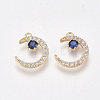 Brass Micro Pave Cubic Zirconia Charms KK-T038-507E-1