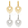 2Pairs 2 Colors 304 Stainless Steel Hoop Earrings EJEW-HS0001-25-1