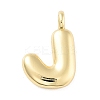 Rack Plating Brass Balloon Letter Pendants KK-C050-01G-J-1