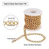 5M 2 Colors Aluminium Twisted Curb Chains CHA-PH0001-03-4