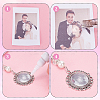 Flat Round Tibetan Style Alloy Photo Pendant Decoration PALLOY-AB00078-6
