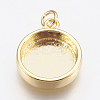 Brass Pendant Cabochon Settings LS-KK-P146-08G-1