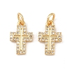 Brass Micro Pave Cubic Zirconia Pendants KK-G544-20G-1
