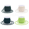 4 Rolls 4 Colors Round Polyester Cord OCOR-TA0003-88B-2