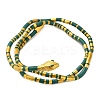 Alloy Green Rhinestone Snake Wrap Choker Necklaces for Women LS-NJEW-Z087-02G-3