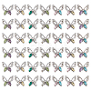 42Pcs 7 Colors Alloy Glass Cabochons MRMJ-SC0001-18-1