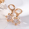 Brass Micro Pave Clear Cubic Zirconia Leverback Earrings EJEW-K300-53G-3