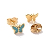 Enamel Butterfly Stud Earrings with 316L Surgical Stainless Steel Pins EJEW-P204-04G-02-2