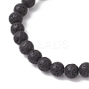 6Pcs Natural Lava Rock Beads Stretch Bracelets BJEW-JB11992-5