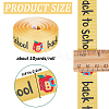 10 Yards Back To School Theme Polyester Grosgrain Ribbon OCOR-WH0082-82B-2