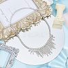 1Pc Zinc Alloy Bib Necklaces NJEW-FG0001-07-3