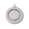 Non-Tarnish 304 Stainless Steel Turnable Pendants STAS-G297-10P-1