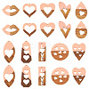 20Pcs 10 Styles Resin and Walnut Pendants WOOD-TA0002-73A-3