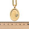 201 Stainless Steel Virgin Mary Pendant Wheat Chain Necklaces for Men NJEW-S387-09G-04-5