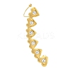 Rhinestone Cuff Earrings for Girl Women Gift EJEW-B042-02G-B-2