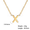 201 Stainless Steel Initial Pendant Necklaces FS-WG78A3B-24-1