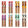 16Pcs 8 Styles Transparent Resin & Walnut Wood Big Pendants RESI-BT0001-32-1