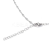 Non-Tarnish 304 Stainless Steel Dapped Chain Necklace for Men Women STAS-B039-07P-3