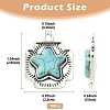 10Pcs Synthetic Turquoise Pendants FIND-YW0009-37-3