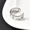 304 Stainless Steel Cuff Rings for Women RJEW-A077-02P-3