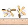 Flower 304 Stainless Steel Stud Earrings EJEW-C142-05G-5