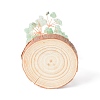 Natural Green Aventurine Chips with Brass Wrapped Wire Money Tree on Wood Base Display Decorations DJEW-B007-05D-3