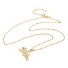 Mother's Day Brass Micro Pave Clear Cubic Zirconia Pendant Necklaces for Women LS-NJEW-Q021-01A-G-4