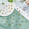 20 Pairs 2 Colors 304 Stainless Steel Stud Earring Findings STAS-HY0001-44-4