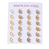304 Stainless Steel Stud Earrings X-EJEW-H350-27G-3
