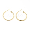 Brass Ring Stud Earrings EJEW-B013-03-1