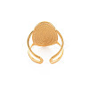 Ion Plating(IP) 304 Stainless Steel Oval Wide Open Cuff Ring for Women X-RJEW-S405-172G-2